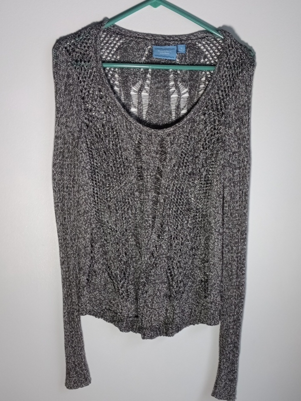 Simply Vera Linen Blend Open-Knit Long Sleeve Sweater